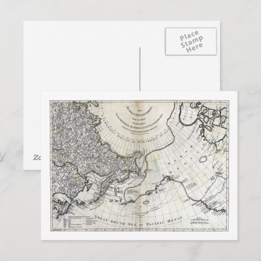 KAART: NOORD-PACIFIC BRIEFKAART (Voorkant / Achterkant)