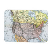 KAART: NOORDAMERIKA, 1890 MAGNEET (Horizontaal)