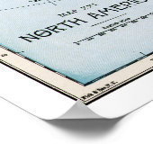 KAART: NOORDAMERIKA, 1890 POSTER (Hoek)