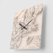 Kaart: Noordoost-Amerika Vierkante Klok (Hoek)