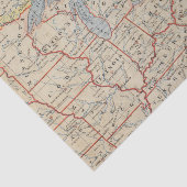 Kaart Noordoost en Grote Meren V.S. 1888 Tissuepapier (Detail)