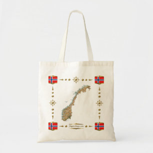 Kaart Noorwegen + Klagzak Tote Bag