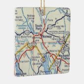 kaart Noorwegen Maine Keramisch Ornament (Rechts)