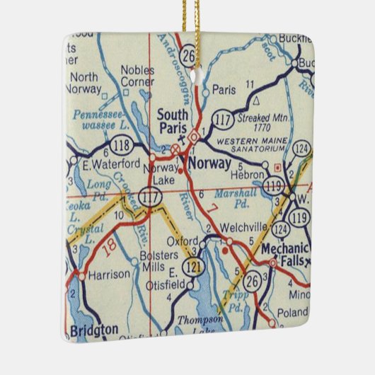  kaart Noorwegen Maine Keramisch Ornament (Rechts)