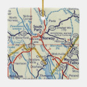  kaart Noorwegen Maine Keramisch Ornament (Achterkant)