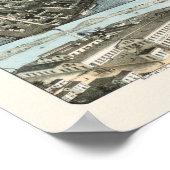 Kaart Norwich, CT vanaf 1876 Poster (Hoek)