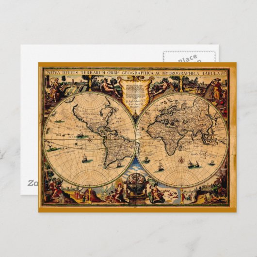  kaart Nova totius terrarum 1625 (Voorkant / Achterkant)