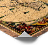 kaart Nova totius terrarum 1625 Poster (Hoek)