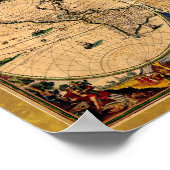  kaart Nova totius terrarum 1625 Poster (Hoek)