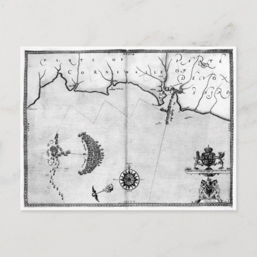 Kaart nr. 2 die de route van de vloot van Armada t (Voorkant)