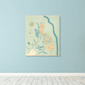 Kaart nr. 4 canvas afdruk (Insitu (Houten vloer))