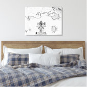 Kaart nr. 7 met de route van de vloot van Armada Canvas Afdruk (Insitu (Slaapkamer))