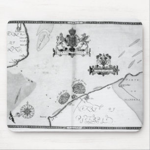Kaart nr. 9 met de route van de vloot van Armada Muismat