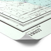 Kaart Oahu Hawaii (1996) Poster (Hoek)