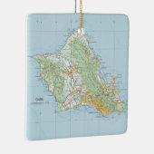 kaart Oahu Keramisch Ornament (Rechts)