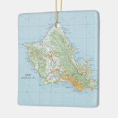  kaart Oahu Keramisch Ornament (Links)