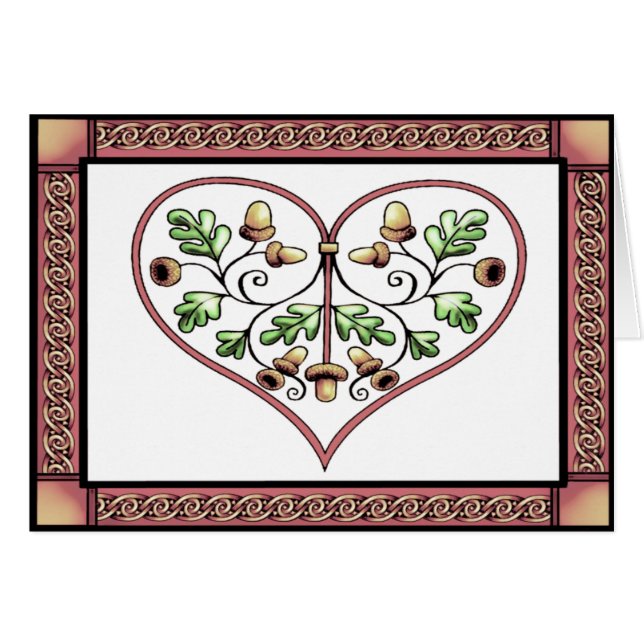 kaart - oakleaf - hartkaart met talkingfox (Voorkant Horizontaal)