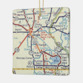  kaart Ocala FL Keramisch Ornament (Links)