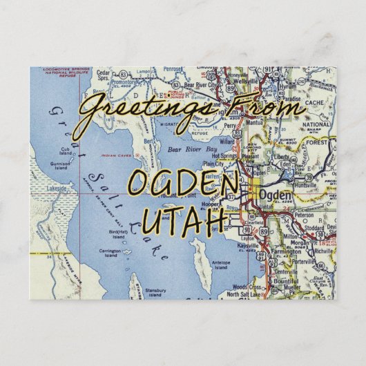 kaart Ogden Utah (Voorkant)