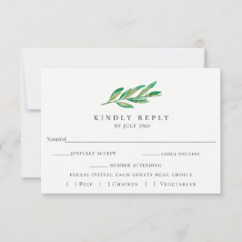 Kaart Olive Branch Wedding RSVP