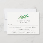 Kaart Olive Branch Wedding RSVP (Voorkant)