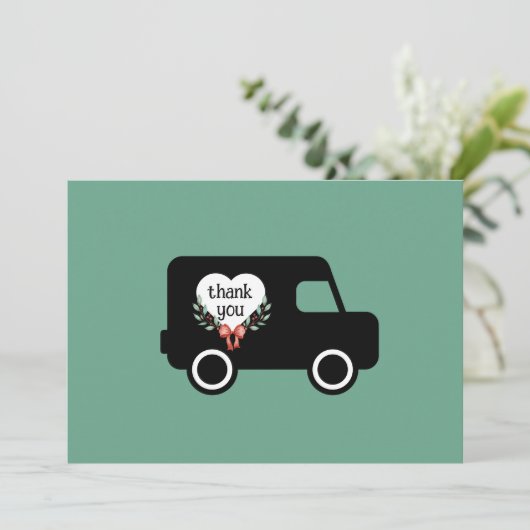 Kaart om bezorging van post te bedanken (Staand voorkant)