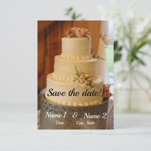 Kaart om de datum te reserveren (Staand voorkant)