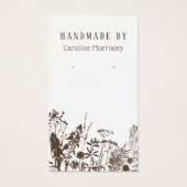 Kaart om Rustieke Bloemen Oorbellen te Presenteren (Voorkant)