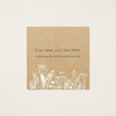 Kaart om Rustieke Bloemen Oorbellen te Presenteren (Achterkant)