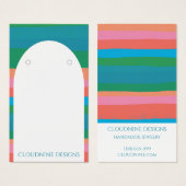 Kaart om sieraden te etaleren met gewelfde strepen (Voorkant /achterkant)