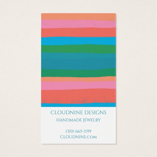 Kaart om sieraden te etaleren met gewelfde strepen (Achterkant)