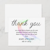 kaart om te bedanken voor het accepteren van de ui (Voorkant / Achterkant)