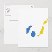 Kaart onder de vlag van de Canarische Eilanden (Voorkant / Achterkant)