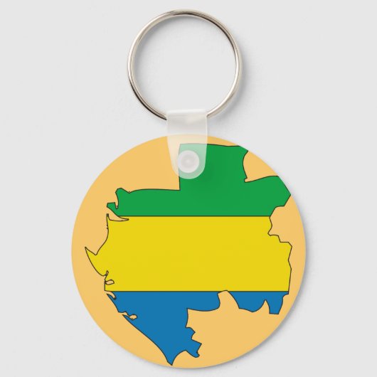 Kaart onder Gabon Sleutelhanger (Voorkant)