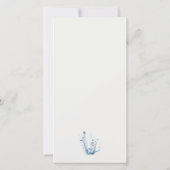 Kaart Onderwater Crab Coral Nautical Wedding Menu (Achterkant)
