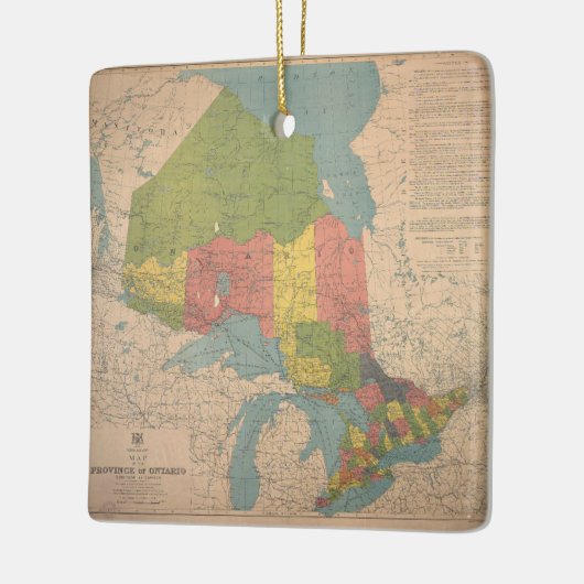  kaart Ontario Keramisch Ornament (Links)