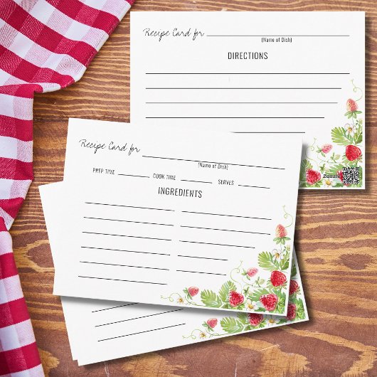 Kaart ontvangen met aardbeien