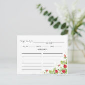 Kaart ontvangen met aardbeien (Staand voorkant)