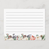 Kaart ontvangen voor de Bride Winter Rustic Floral (Achterkant)