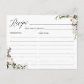 Kaart ontvangen voor de Bride Winter Rustic Floral (Voorkant)