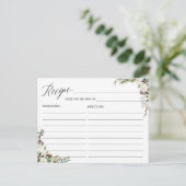 Kaart ontvangen voor de Bride Winter Rustic Floral (Staand voorkant)