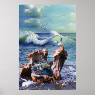 Kaart ontwerp Poster waterkracht