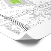 Kaart-ontwerp San Siro Poster (Hoek)