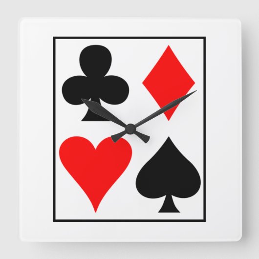 Kaart ontwerp vierkante klok (Voorkant)