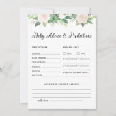 KAART ONTWIKKELING Baby shower Advies en voorspell (Voorkant)