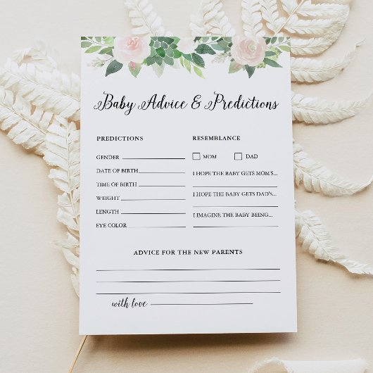 KAART ONTWIKKELING Baby shower Advies en voorspell