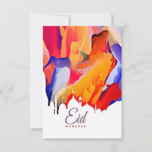 Kaart ontworpen met mooie kleurspatten (Voorkant)