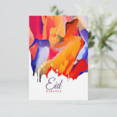 Kaart ontworpen met mooie kleurspatten (Staand voorkant)