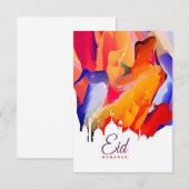 Kaart ontworpen met mooie kleurspatten (Voorkant / Achterkant)