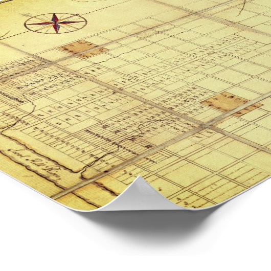  kaart, oorspronkelijke indeling - Philadelphia (1 Poster (Hoek)